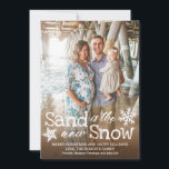 Cartes Pour Fêtes Annuelles Sand is the New Snow Beach Christmas<br><div class="desc">Sand is definitely the new snow. Show you friends and family some seasons greetings with this Christmas Holiday card.</div>