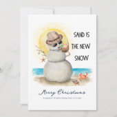 Cartes Pour Fêtes Annuelles Sandman Tropical Beach Noël (Devant)