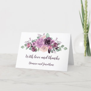 Cartes Pour Fêtes Annuelles Sangria Purple Mauve Mariage Floral Merci