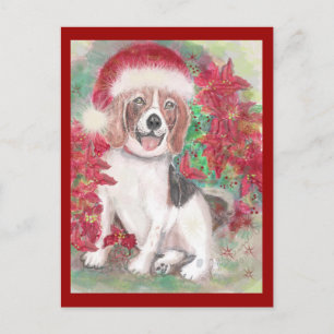Cartes Pour Fêtes Annuelles Santa Beagle Christmas card