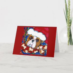 Cartes Pour Fêtes Annuelles Santa Bulldog