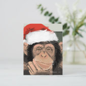 Cartes Pour Fêtes Annuelles Santa Chimp (Debout devant)