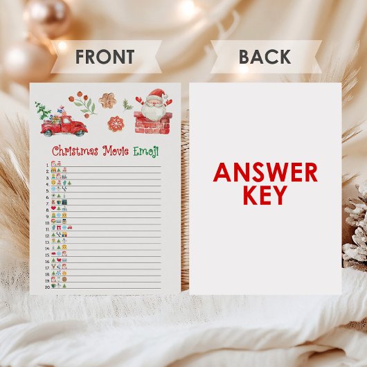 Cartes Pour Fêtes Annuelles Santa Christmas Movie Emoji Game
