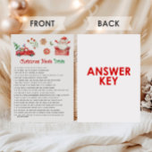 Cartes Pour Fêtes Annuelles Santa Christmas Movie Trivia Game