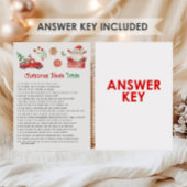 Cartes Pour Fêtes Annuelles Santa Christmas Movie Trivia Game