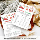 Cartes Pour Fêtes Annuelles Santa Christmas Scattegories Game