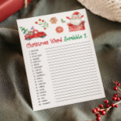 Cartes Pour Fêtes Annuelles Santa Christmas Word Scrabble Game