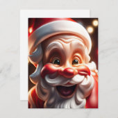Cartes Pour Fêtes Annuelles Santa Claus (Devant / Derrière)