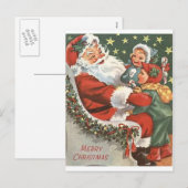 Cartes Pour Fêtes Annuelles Santa Claus (Devant / Derrière)