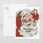 Cartes Pour Fêtes Annuelles Santa Claus (Devant / Derrière)