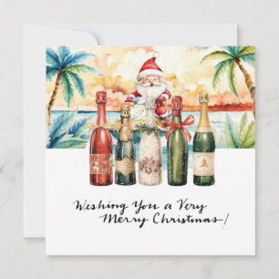 Cartes Pour Fêtes Annuelles SANTA CLAUS à Hawaii Beach pour Noël