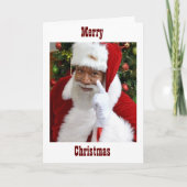 CARTES POUR FÊTES ANNUELLES SANTA CLAUS AFRICAIN AMÉRICAIN SOUHAITE (Devant)