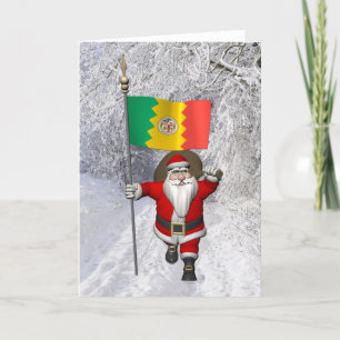 Cartes Pour Fêtes Annuelles Santa Claus Avec L'Enseigne De Los Angeles