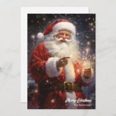 Cartes Pour Fêtes Annuelles Santa Claus classique pour une soirée festive avec (Devant / Derrière)