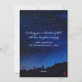 Cartes Pour Fêtes Annuelles Santa Claus De Nuit Starry Volant Avec Reindeer (Dos)