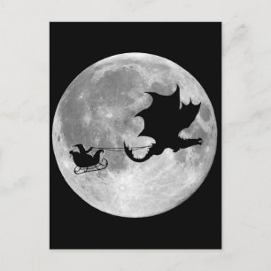 Cartes Pour Fêtes Annuelles Santa Claus Dragon Rider
