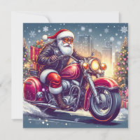 Santa Claus en mode motard