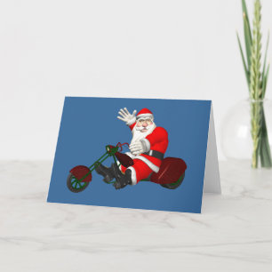 Cartes Pour Fêtes Annuelles Santa Claus En Moteur