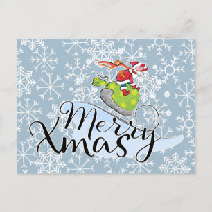 Cartes Pour Fêtes Annuelles SANTA CLAUS en traîneau - Joyeux Noël