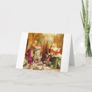 Cartes Pour Fêtes Annuelles Santa Claus et Mme Claus dans la salle des Mailroo