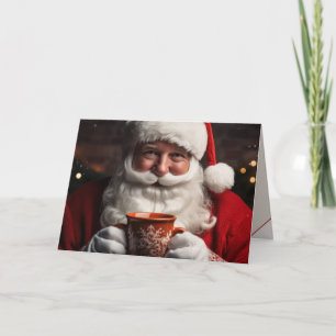 Cartes Pour Fêtes Annuelles Santa Claus Joyeux Noël Famille de quatre pages Ca