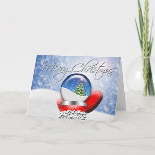 Cartes Pour Fêtes Annuelles Santa Claus Noël Globe des neiges Vacances Vide