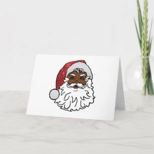 Cartes Pour Fêtes Annuelles santa claus noir