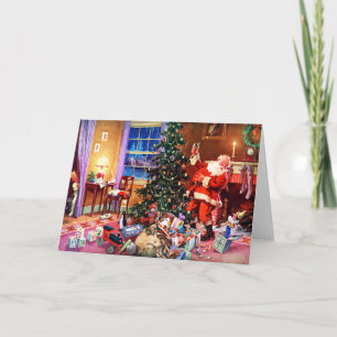 Cartes Pour Fêtes Annuelles Santa Claus on the Night Before Christmas