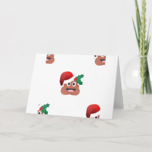 Cartes Pour Fêtes Annuelles santa claus poop emoji