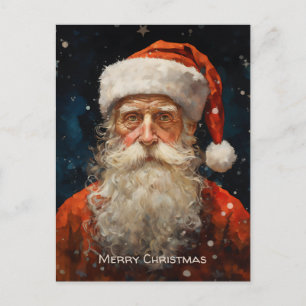 Cartes Pour Fêtes Annuelles Santa Claus Portrait Van Gogh Style