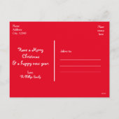 Cartes Pour Fêtes Annuelles Santa Claus Red Parties scintillant Sleigh Photo c (Dos)