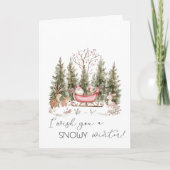 Cartes Pour Fêtes Annuelles Santa Claus, Sleigh, Présente Forêt (Devant)