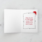 Cartes Pour Fêtes Annuelles Santa Claus Starfish in Sand (Intérieur)