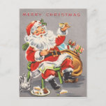 Cartes Pour Fêtes Annuelles Santa Claus vintage 1950<br><div class="desc">Père Noël Vintage 1950</div>