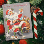 Cartes Pour Fêtes Annuelles Santa Claus vintage 1950<br><div class="desc">Père Noël Vintage 1950</div>