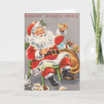 Cartes Pour Fêtes Annuelles Santa Claus vintage 1950<br><div class="desc">Père Noël Vintage 1950</div>