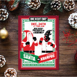Cartes Pour Fêtes Annuelles Santa Claus vs Krampus Boxing Match Good vs Evil<br><div class="desc">Ce design de Noël ressemble à une vieille playbill ou une affiche de cinéma qui dit "24 décembre à votre maison. Vous recevrez des cadeaux ou des coups ? La bataille ultime entre le bien et le mal." Grand design pour tous ceux qui aiment le folklore de Noël, Krampus, et...</div>