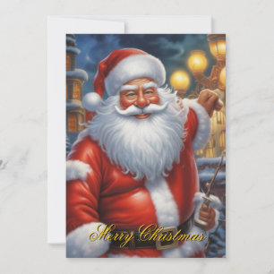 Cartes Pour Fêtes Annuelles Santa Clause Joyeux Noël Bonne année