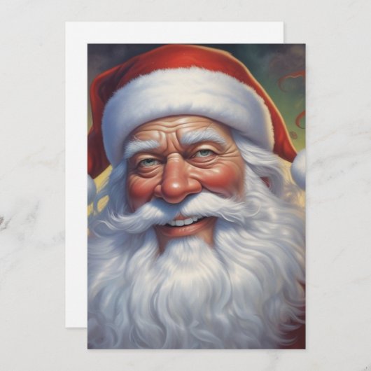 Cartes Pour Fêtes Annuelles Santa Clause Joyeux Noël Bonne année (Devant / Derrière)
