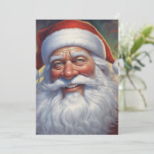 Cartes Pour Fêtes Annuelles Santa Clause Joyeux Noël Bonne année (Debout devant)