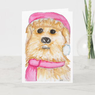 Cartes Pour Fêtes Annuelles Santa Dog