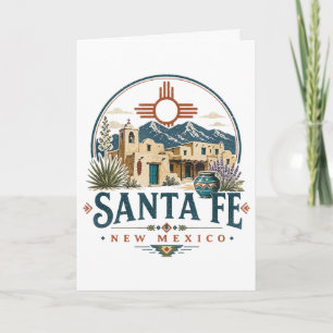 Cartes Pour Fêtes Annuelles Santa Fe Nouveau-Mexique Architecture Adobe Sud-Ou