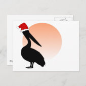 Cartes Pour Fêtes Annuelles Santa Hat Pelican (Devant / Derrière)