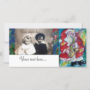 CARTES POUR FÊTES ANNUELLES SANTA & JAZZ