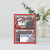 Cartes Pour Fêtes Annuelles Santa Making a List (Debout devant)