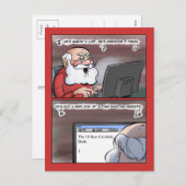 Cartes Pour Fêtes Annuelles Santa Making a List (Devant / Derrière)