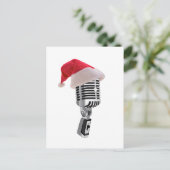 Cartes Pour Fêtes Annuelles santa microphone (Debout devant)