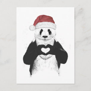 Cartes Pour Fêtes Annuelles Santa panda