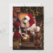 Cartes Pour Fêtes Annuelles Santa Playing Guitar (Devant)