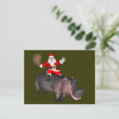 Cartes Pour Fêtes Annuelles Santa Riding (Debout devant)